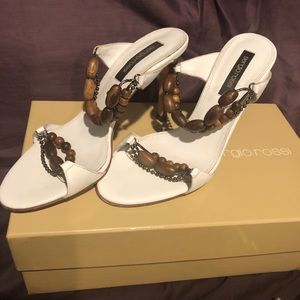 white sergio rossi sandals